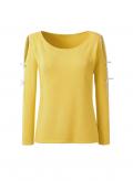 Designer-Pullover mit Cut-Outs gelb