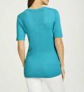 Designer-Pullover mit Cut-Outs türkis
