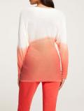 Designer-Pullover mit Farbverlauf papaya-weiß