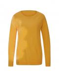 Designer-Pullover mit Flauschgarn ocker