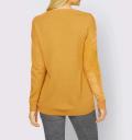 Designer-Pullover mit Flauschgarn ocker