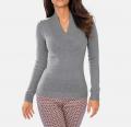 Designer-Pullover mit Kaschmir grau