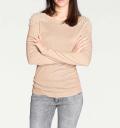 Designer-Pullover mit Perlen nude