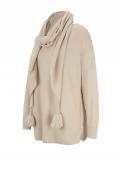 Designer-Pullover mit Schal sand