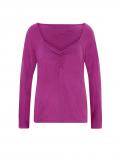 Designer-Pullover mit Seide fuchsia