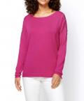 Designer-Pullover mit Spitze pink