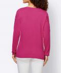 Designer-Pullover mit Spitze pink