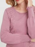 Designer-Pullover mit Spitze smokerose