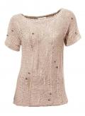 Designer-Pullover mit Strass rose