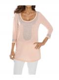 Designer-Pullover mit Strass rosé