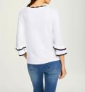 Designer-Pullover mit Volants ecru