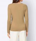 Designer-Pullover mit Zierperlen camel