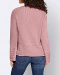 Designer-Pullover mit Zopfmuster hortensie