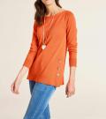 Designer-Pullover orange