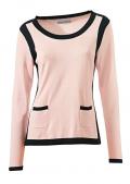 Designer-Pullover rosé-schwarz