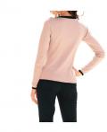 Designer-Pullover rosé-schwarz