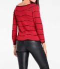 Designer-Pullover rot-schwarz