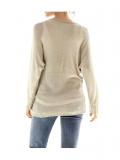 Designer-Pullover sand-weiß
