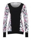 Designer-Pullover schwarz-bunt