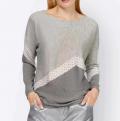 Designer-Pullover steingrau-grau