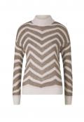 Designer-Pullover taupe-champagner