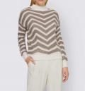 Designer-Pullover taupe-champagner