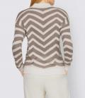 Designer-Pullover taupe-champagner