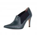 Designer-Pumps petrolblau