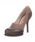 Designer-Pumps taupe