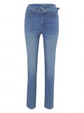 Designer-Push-Up-Jeans mit Gürtel blau-used