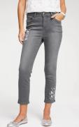 Designer-Push-up-Jeans mit Perlen grey