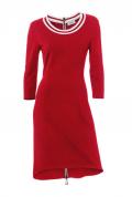 Designer-Reißverschlußkleid rot-weiß