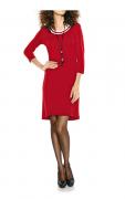 Designer-Reißverschlußkleid rot-weiß