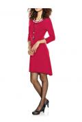 Designer-Reißverschlußkleid rot-weiß