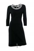 Designer-Reißverschlußkleid schwarz-weiß