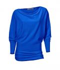 Designer-Reißverschlußpullover royalblau