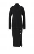 Designer-Rippenstrick-2-Teiler schwarz