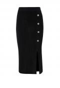 Designer-Rippenstrick-2-Teiler schwarz