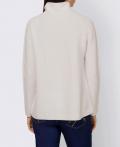 Designer-Rippenstrick-Pullover ecru