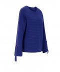 Designer-Rippenstrickpullover royalblau