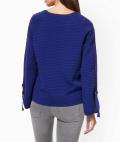 Designer-Rippenstrickpullover royalblau