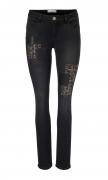Designer-Röhrenjeans schwarz