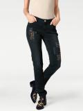 Designer-Röhrenjeans schwarz