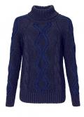 Designer-Rollkragenpullover dunkelblau