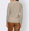 Designer-Rollkragenpullover m .Pailletten sand