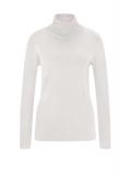 Designer-Rollkragenpullover mit Kaschmir ecru