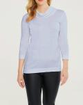 Designer-Rollkragenpullover mit Kschmir hellblau