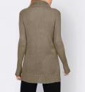 Designer-Rollkragenpullover mit Motiv taupe