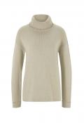 Designer-Rollkragenpullover mit Strass sand