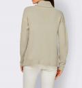 Designer-Rollkragenpullover mit Strass sand